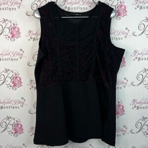Sloane & Sadie tank top bustier style lace Lacie Elegant Black Lace Top